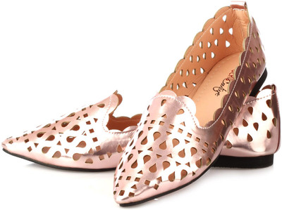 Vero Couture Hide-N-Seek Sheen Bellies For Women(Pink, Rose gold