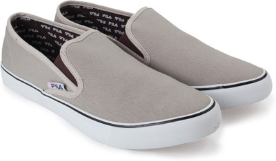 Fila Canvas Shoes For Men(Grey, White, Gry/brn
