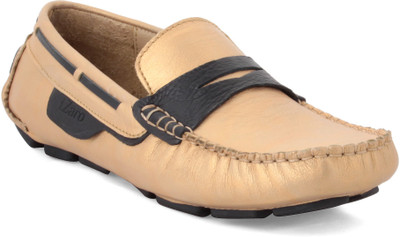 tZaro Loafers For Men(Gold), Gold::black
