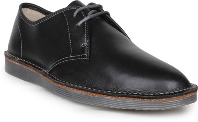 Clarks Darning Walk Black Leather Sneakers For Men