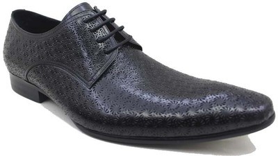

Froskie Genuine Leather Formal Shoes Derby For Men(Black