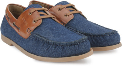 

U.S. Polo Assn Men Boat Shoes For Men(Blue, Blue/ tan