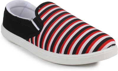 

11e 11e Red Canvas Slip-On Casual Shoes Canvas Shoes For Men(Multicolor)
