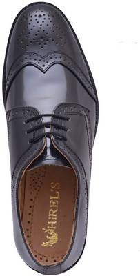 Hirel's Geniune Leather Cap Toe Derby Brogue Lace Up