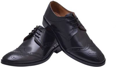 Hirel's Geniune Leather Cap Toe Derby Brogue Lace Up