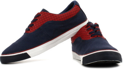 

Sparx SM-198 Canvas Shoes For Men(Navy, Red), Navyblue/red