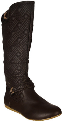 

Flat n Heels Boots For Women(Brown)