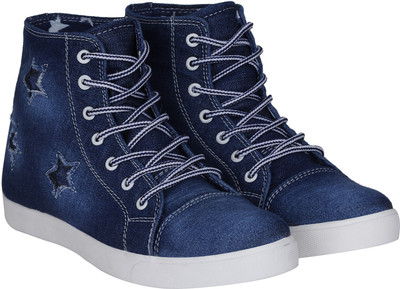 

Kraasa Premium Denim Sneakers For Men(Blue