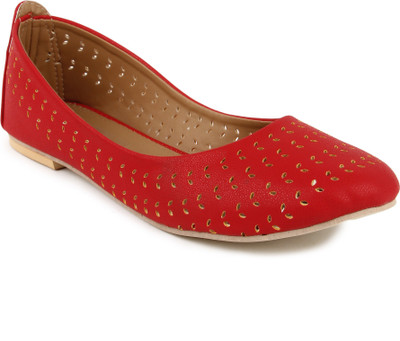 

CUTE FEET Cute Feet Red Cutwork Belly Bellies For Women(Red