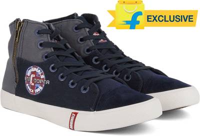 Lee Cooper Men Mid Ankle Canvas Sneakers