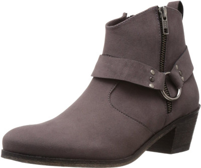 

Saint G Women Grey Leather Ankle Boots For Women(Grey