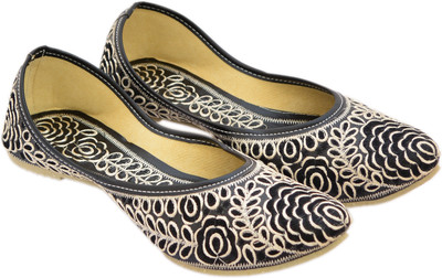 

Myra Beautiful work Jutis For Women(Black)