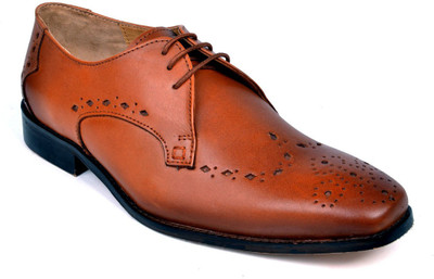 

Walker Styleways Elegant Derby Brogue Lace Up Shoes For Men(Tan, Maroon, Cognac