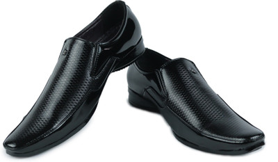 

Shoe Island Designer Patent Black Slip-On Formal Shoes Slip On For Men(Black
