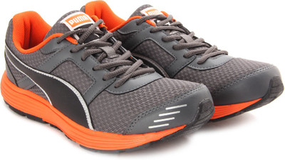 

Puma Harbour Fashion DP Men Running Shoes For Men(Grey, Dark shadow-black-vibrant orange-puma silver