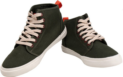 Sparx Trendy Olive Canvas Shoes For Men(Olive)