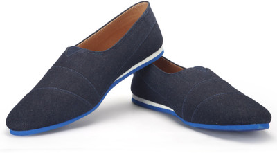 

FUNK Pess Blue Denim Canvas Shoes For Men(Blue