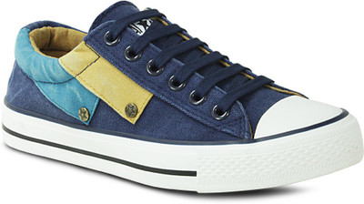 

Get Glamr Stylish Lace Ups Canvas Shoes For Men(Blue