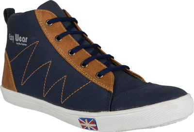 

Ezywear Canvas Shoes For Men(Blue, Tan
