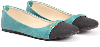TEN Dual Colour Denim Women Bellies For Women(Green), Green;05