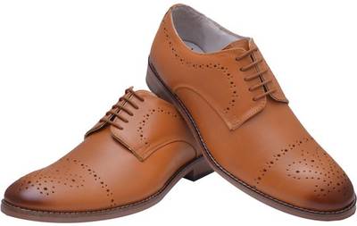 Hirel's Geniune Leather Cap Toe Derby Lace Up