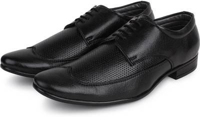 Tufli Wingtip Black Formal Lace Up