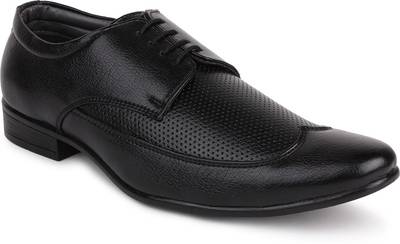 Tufli Wingtip Black Formal Lace Up