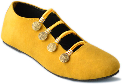 Myra Party Wear Bellies For Women(Yellow
