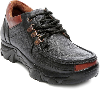 

TEN Black Leather Boots Outdoors For Men(Black