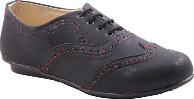 

Adorn Stylish and Elegant Lace Up Shoes For Women(Black)