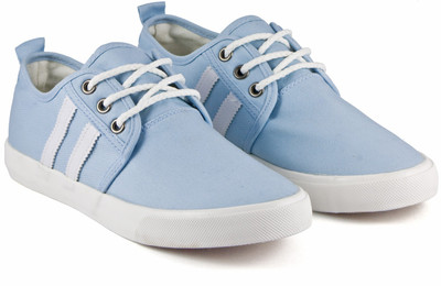 

DeVEE Double Strip Sky Blue Sneakers For Women(Blue, White