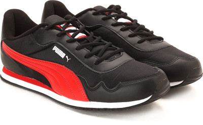 

Puma Street Rider DP Men Sneakers For Men(Black, Black-high risk red-white
