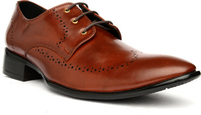 Bruno Manetti 9950 Lace Up Shoes For Men(Brown), Tan