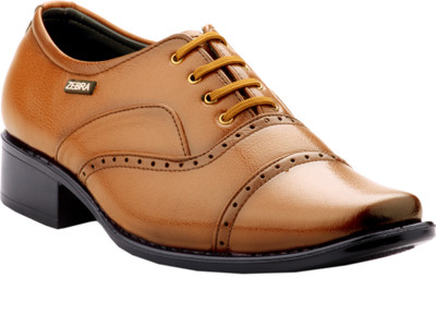 

Zebra Men's Regular 100% Pure s.Leather New Edition Teak Formal Shoes. Lace Up For Men(Beige)