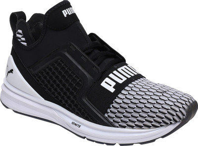 

Puma IGNITE Limitless Colorblock Running Shoes For Men(Black, White