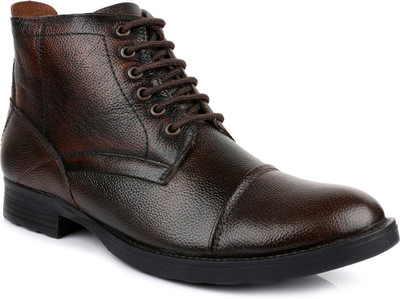 

Escaro Leather Boots For Men(Brown