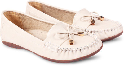 Anand Archies Loafers For Women(Pink, Beige