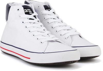 

Peter England PE Mid Ankle Sneakers For Men(White, Black