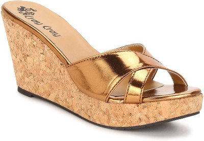 

Chalk Studio Chalk Studio Gold Wedges Casuals For Women(Gold, Vintage gold