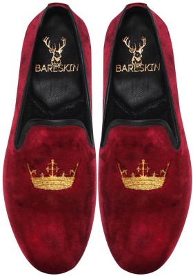 

Bare Skin Velvet Slip-On Jutis For Men(Maroon)