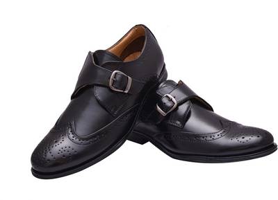 Hirel's Tan Monk Strap Shoes
