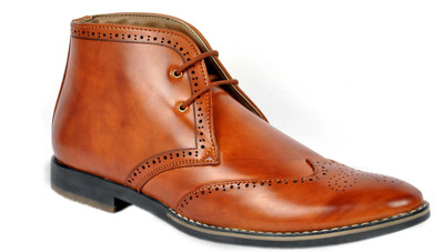 

Footlodge Simple and Good Looking Boots For Men(Brown, Light brown