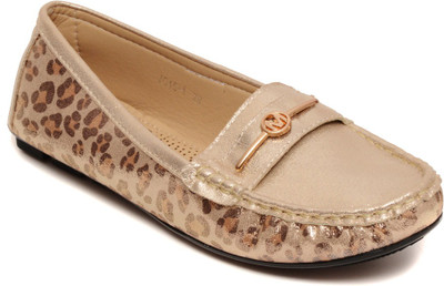 

Flat n Heels Loafers For Women(Gold)