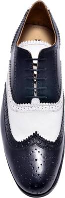 Hirel's Mens Dual Color Leather Brogues Lace Up Shoes