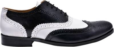 Hirel's Mens Dual Color Leather Brogues Lace Up Shoes