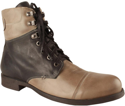 

Salt N Pepper Grey Black Mid Ankle Boots For Men(Grey, Black, Greyblack