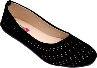 Myra Cutwork Bellies For Women(Black)