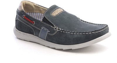 Pavers England Genuine Leather Loafers For Men(Navy