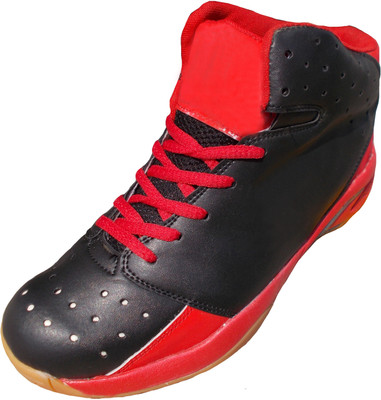 

Port Stride Red Badminton Shoes For Men(Black
