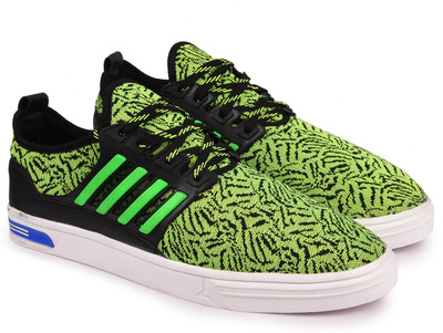 

Andrew Scott Men's Green Stretch Fabric Sneakers For Men(Green
